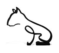 Statua minimalista a forma di cane Bull Terrier inglese, statuetta da scrivania, decorazione per casa e ufficio