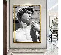 Statua Moderna Di David Poster Michelangelo Statua Italiano Wall Art Decor Galleria Arte Statue Stampe Tela Pittura Ufficio Decor 60X90Cm Senza Telaio