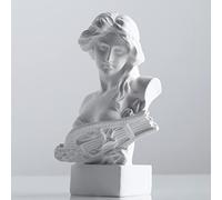 Statua musicale della dea greca,15 cm busto romano scultura decorazione per la casa,in resina bianca Artemide statue per la decorazione della casa,soggiorno,collezione,statuette di mitologia greca