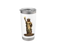 Statua Nera della Libertà, USA, Mese della Storia Nera Bicchiere termico in acciaio inox doppia parete