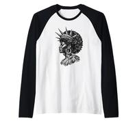 Statua Nera della libertà, USA, Mese della Storia Nera Maglia con Maniche Raglan