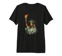 Statua Nera della libertà, USA, Mese della Storia Nera Maglietta Premium