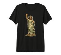Statua Nera della libertà, USA, Mese della Storia Nera Maglietta Premium