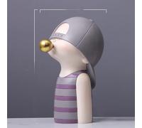 Statua nordica di gomma da masticare for bambini, statuette di personaggi dei cartoni animati, scrivania da ufficio, decorazione for la casa, regali di artigianato(Purple(B))