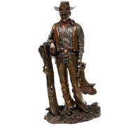 Statua Ornamentale In Bronzo Del Leggendario Cowboy John Wayne