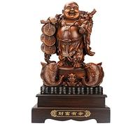 Statua Ornamento Che Ride Buddha Figurine Decorazione del Ministero degli Interni Benedica la prosperità e la ricchezza per Il Regalo (Colore : A)