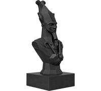Statua Osiride 25 cm - Dio Egizio della Resurrezione - Busto Low Poly Nero - Scultura Moderna Geometrica - Decorazione Casa Elegante - Figura Egitto Antico Collezionabile