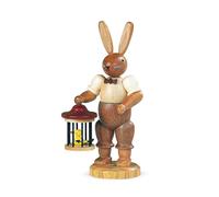 Statua Pasqua Coniglio Con Gabbia Natura Piccolo Altezza 11cm Nuovo Coniglietto