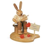 Statua Pasqua Coniglio Pesca Am Stagno Natura Piccolo H=8cm Nuovo Decorazione