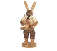 Statua Pasqua Papa' Coniglio con Bambino Natura Piccolo H=11cm Nuovo Pasquale