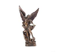 Statua per san Michele Arcangelo 31.5cm Resina Bronzata Statua | Resina colata a per freddo, finitura bronzo , altezza 31.5cm, dettaglio dorate, simbolo di forza