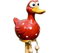 Statua Pollo Cartone Animato in Resina con Gambe Lunghe Robuste per Spazio Inter