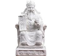 Statua portafortuna Feng Shui, ornamenti cinesi, decorazione del dio della ricchezza, portafortuna della prosperità, regalo for la casa, attira ricchezza e buon arredo (ceramica/bianca)(18.5*16.5*32cm