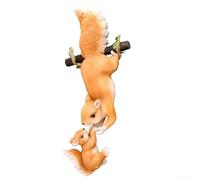 Statua realistica da giardino a forma di scoiattolo, realizzata in resina con finitura resistente alle intemperie, per decorazione esterna in giardini, portici e cortili