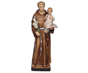 Statua Reliogiosa Antonius von Padua Dolfi in Legno di Acero, Altezza 15 cm