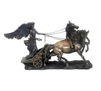 Statua resina bronzata Nike dea della vittoria cm.26x17 Italfama Firenze