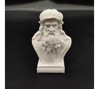 Statua rinascimentale con busto di Leonardo da Vinci, stampa 3D di Michelangelo, scultura per soggiorno, decorazione per casa, scrivania, statuetta della collezione Raffaello Santi (Leonardo Da Vinci)