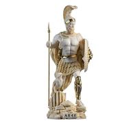 Statua romana di Ares - Marte, dio della guerra, figlio di Zeus, in alabastro color oro, 25 cm
