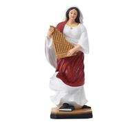 Statua Sacra - Elegante Scultura Sacra, Decorazione Religiosa per la Casa | Ornamenti classici con figura di arpa femminile, statua sacra in stile vintage, decorazione ispirata alla fede, regalo