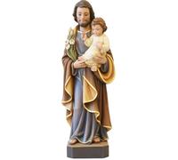 Statua Sacro Josef H 15 CM Josef Con Gesù Bambino E Gigli Holzfigur