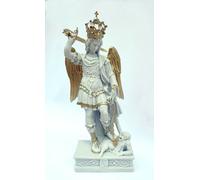 Statua San Michele Arcangelo cm27-45 , in resina , corona e spada