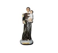 Statua Sant’Antonio di Padova con Gesù Bambino in resina 10,4 cm - Statuetta sacra da collezione e decorazione casa