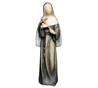 Statua Santa Rita Di Cascia H 20 CM Statua Suora Figura IN Legno D'Acero