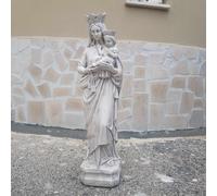 STATUA SCULTURA DELLA MADONNA DEL CARMELO CARMINE IN CEMENTO PER ESTERNO H 80 CM