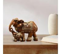 Statua scultura della madre e del figlio dell'elefante per l'arredamento