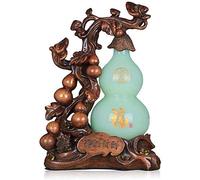 Statua simbolo di ricchezza squisiti ornamenti di zucca di giada Accessori per la casa Zucca fortunata di giada Feng Shui cinese Regali di apertura Pace Ricchezza Decorazione Proteggi la casa Figurina