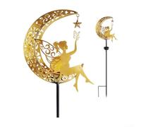 Statua solare da giardino fatata per esterni, decorazione resistente alle intemperie ed ecologica che fornisce un'illuminazione notturna morbida