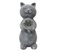 Statua Solare Da Giardino Per Gatti - Giardino All'aperto Con Luci Per Gatti, Luce Solare Impermeabile Per Statua Del Giardino Di Gatti | Figura Solare Decorativa Per Esterni, Ornamento Di