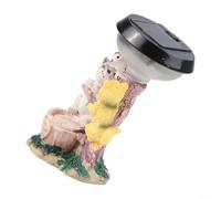 Statua solare del gattino della luce animale della resina per il cortile | Pannello solare ad alte prestazioni, efficienza energetica, luce LED, resistente alle intemperie, nessun cablaggio necessario