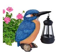 Statua Solare | Scultura Pescatore Blu Lanterna Solare Decorazione Resistente alle Intemperie - Da Esterno Con Statuine Di Animali | Per Giardino E Cortile Mamma Nonna Compleanno Inaugurazione