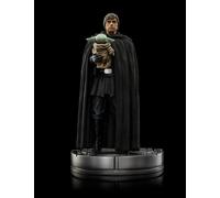 Statua Star Wars Il Mandaloriano in scala artistica 1/10 Luke Skywalker e Gro...