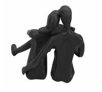 Statua statuina sagoma lettura coppia decorazione casa ornamento casa ghisa