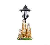 Statua Suricata per solare da per giardino con per lanterna Statua | Design tenero madre e per piccolo, per luce automatica notturna, ricarica per solare 6-8 ore, accogliente