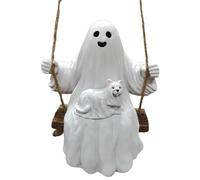 Statua Swing Ghost di Halloween - Cobrante in resina Display per vacanze spaventoso | Decorazione di figura fantasma in resina più forte, accento infestato per il portico del portico di