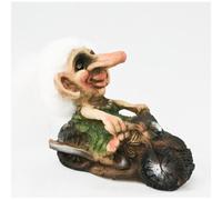 Statua Troll Portafortuna NYFORM 840005 in Latex con Moto