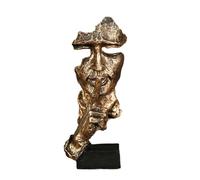 Statua unica con personaggi astratti, non parlare, scultura in miniatura, ornamento per la casa o la scrivania, collezione di appassionati d'arte