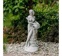 Statua Venere con corso d'acqua statua in pietra 69 cm 19 kg grigio cemento b...