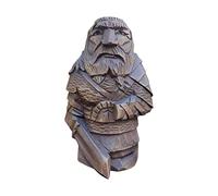 Statua vichinga barbarica in resina, statua norrena, statua vichinga, statua di Dio norreno, statua in resina, per ornamento da giardino, 10 × 3,5 cm