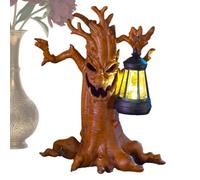 Statue Albero Halloween,Scultura Albero Spaventoso Con Lanterna Solare - Decor Spaventoso Decorazioni Halloween per Giardino Sentiero Festa Interno Cortile Patio Esterno