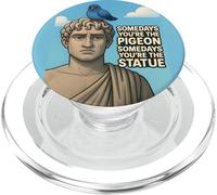 Statue and Pigeon Quotes Wise, Luck Illustration Graphic PopSockets PopGrip per MagSafe