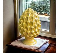 Statue Artistiche in Ceramica, Ornamentale, Decorativa Design Siciliano, Portafortuna (16x25, Giallo)