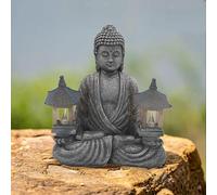 Statue Buddha con scultura a luce solare per uffici di stanza spirituale