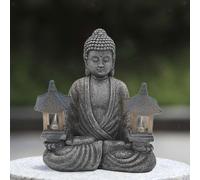 Statue Buddha Craft artistica dell'energia solare per balcone Spiritual Room