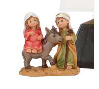 Statue cattoliche - Cartoon in resina di Natale Joseph and Virgin Mary Figurine, Ornamento delle sculture religiose | Decorazione del tavolo cristiano, mantello del, esposizione della chiesa do