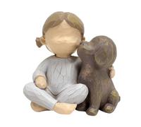Statue celesti per animali domestici - Bambino con cucciolo di ricordo | Fatto a mano Miss You Animal Memory Models, Bond Cane di accompagnamento -Guardiano - Decorazione per la morte di animali