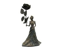 Statue da Collezione, sculture Eleganti e Classiche, Borsa con Figurine di Fate, Statua di Ragazza Uccello, Scultura di Ragazze Angeli con Fiore, per Interno o Esterno(C)